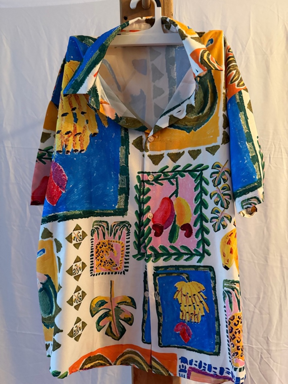 Colorful Tropical Print Shorts Set